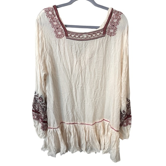 Free people wild one boho embroidered shift dress lagenlook flowy summer beach - Picture 6 of 7